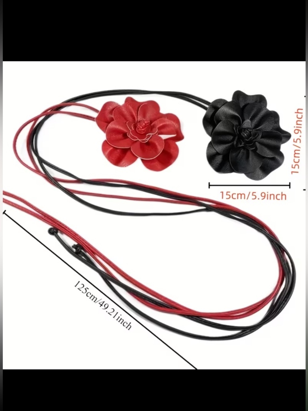 Khaki Floral Leather Wrap Belt - Picture 2 of 2